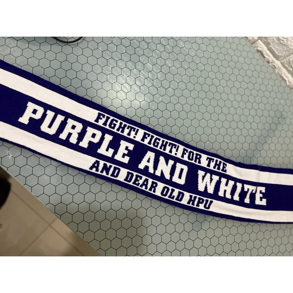 HIGH‎ POINT UNIVERSITY SCARF HPU PANTHERS KNITTED CLASSIC DOUBLE SIDED